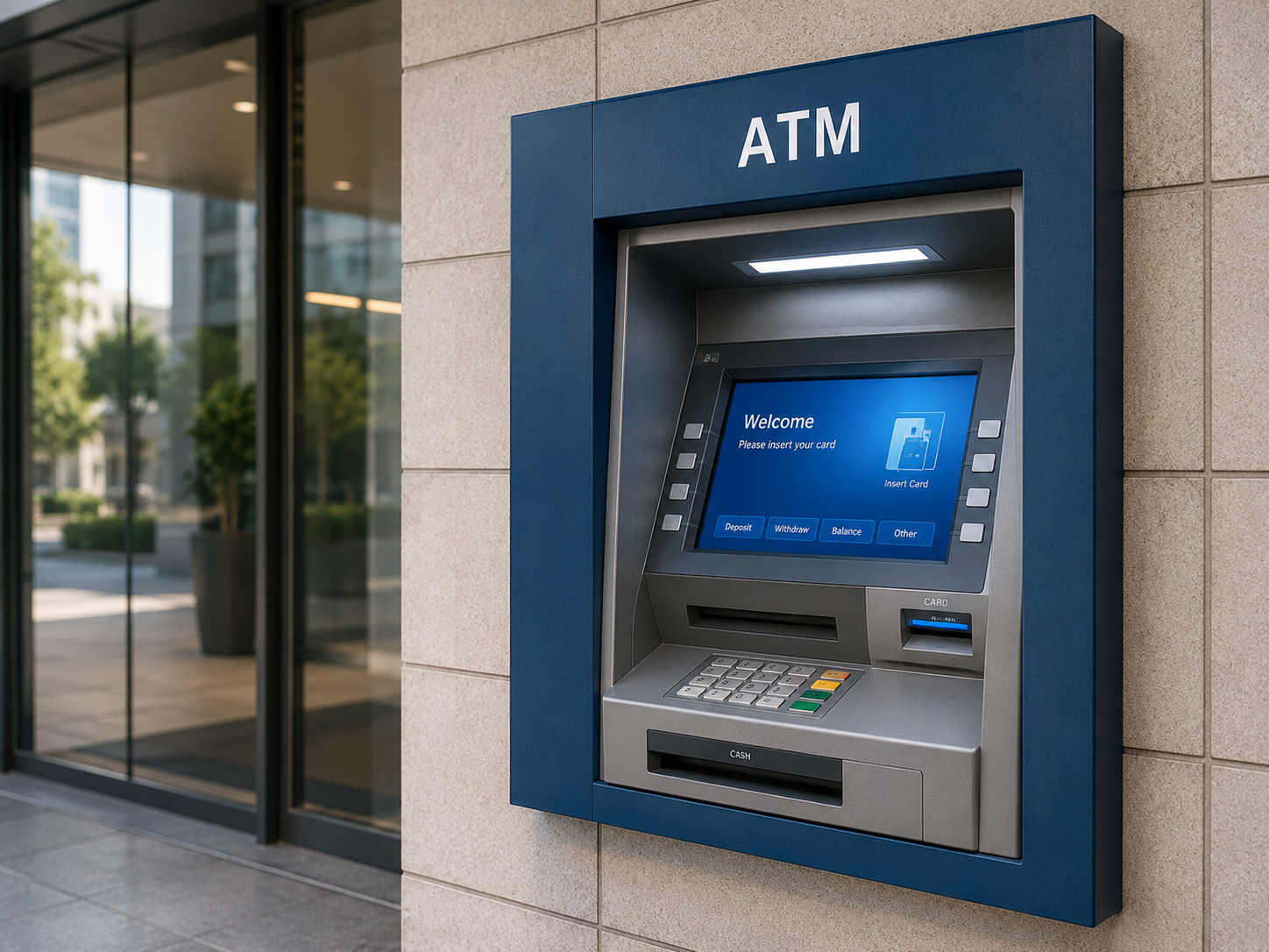ATM screens with anti-glare film