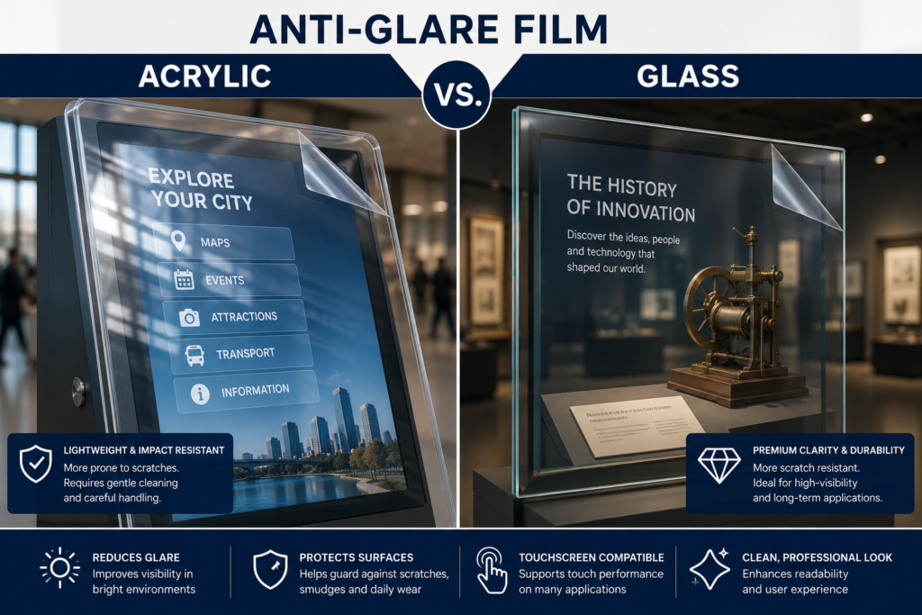Anti-Glare Film for Acrylic vs. Glass What’s the Difference