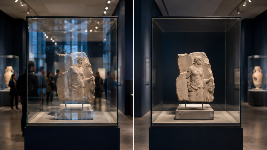 How Museums Can Reduce Reflections on Exhibit Glass