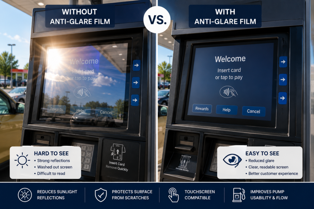 Why Gas Pump Screens Are Hard to See in Sunlight